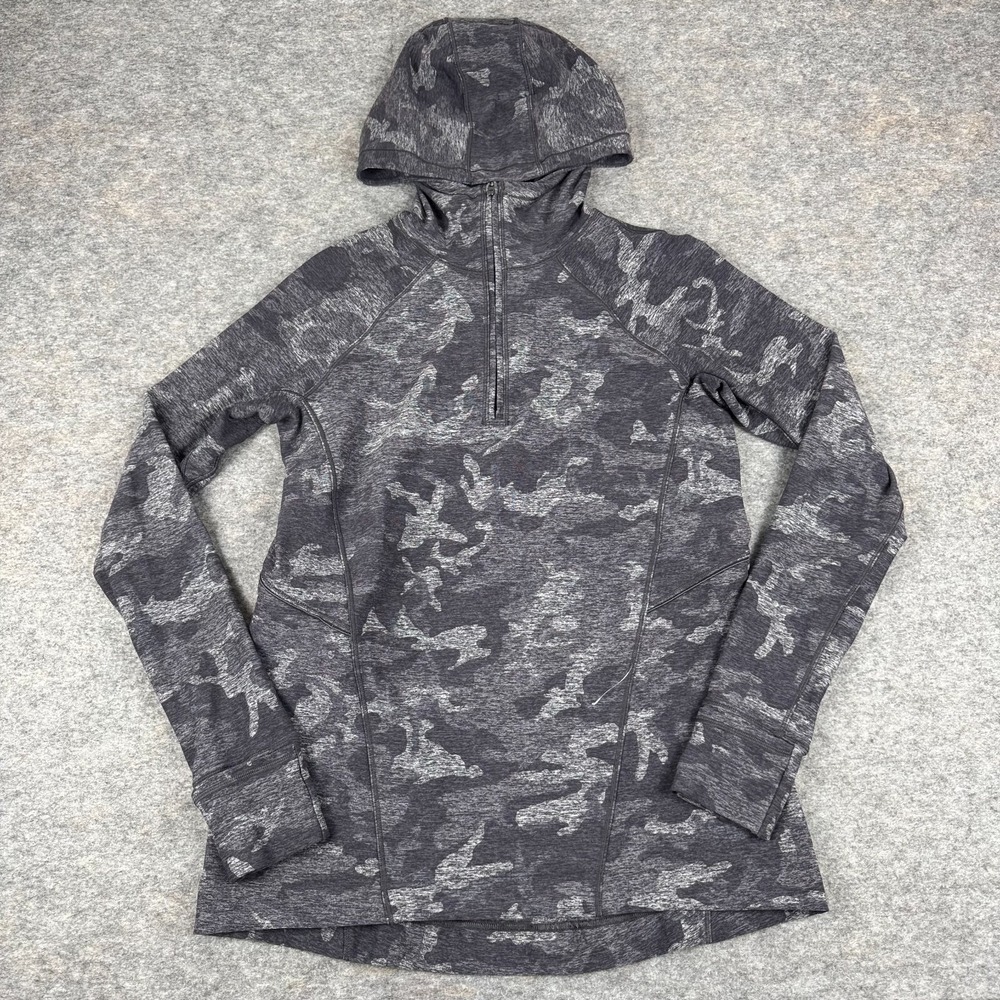Lululemon Warm Stabilizer 1/2 Zip Hoodie Rulu W3CTIS Incognito Camo HTR Womens 4